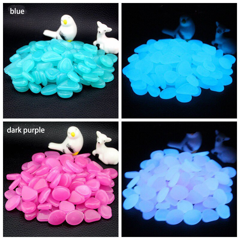 100 ks svietiaci v tme záhradné kamienky na chodníky, záhradná dekorácia, svietiace kamienky, rastliny, akvárium, svetelné kamene