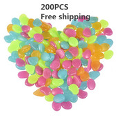 Záhradná dekorácia, svetelné kamene, svietiace v tme, dekoratívne kamienky, vonkajšia dekorácia akvária, kamienkové kamene, mix farieb