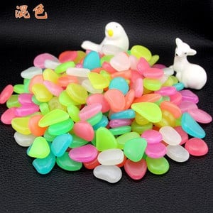 Záhradná dekorácia, svetelné kamene, svietiace v tme, dekoratívne kamienky, vonkajšia dekorácia akvária, kamienkové kamene, mix farieb