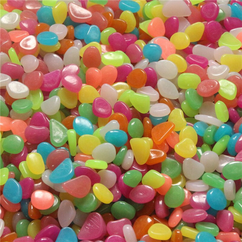 Záhradná dekorácia, svetelné kamene, svietiace v tme, dekoratívne kamienky, vonkajšia dekorácia akvária, kamienkové kamene, mix farieb