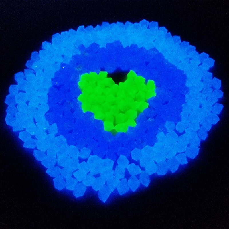 300 de bucăți Pietre luminoase de exterior Pietrele decorative de grădină Decorație de exterior Pietriș de pietriș Pietre de acvariu Mix de culori pentru grădină