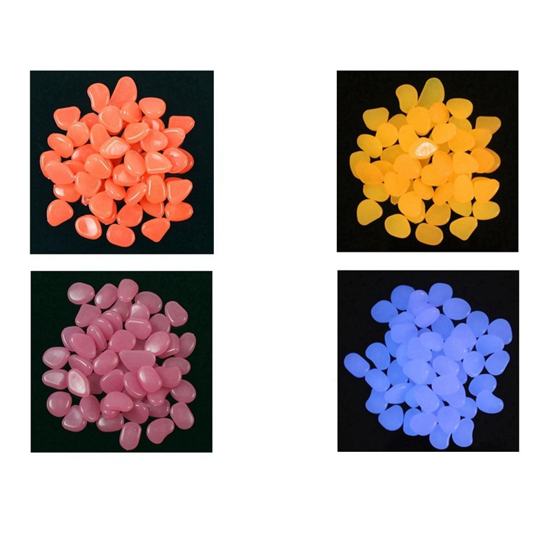 100 buc Pietre strălucitoare în întuneric Pietre strălucitoare Pietre pentru trotuare Alee de grădină Patio Peluză Grădină Decor pentru curte Pietre luminoase
