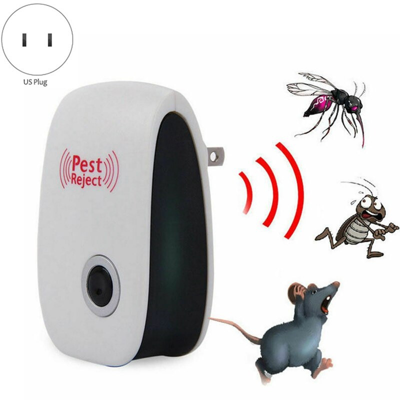Respingător electric cu ultrasunete pentru dăunători Anti țânțari, controlul rozătoarelor, gândaci, insecte, ștecher american