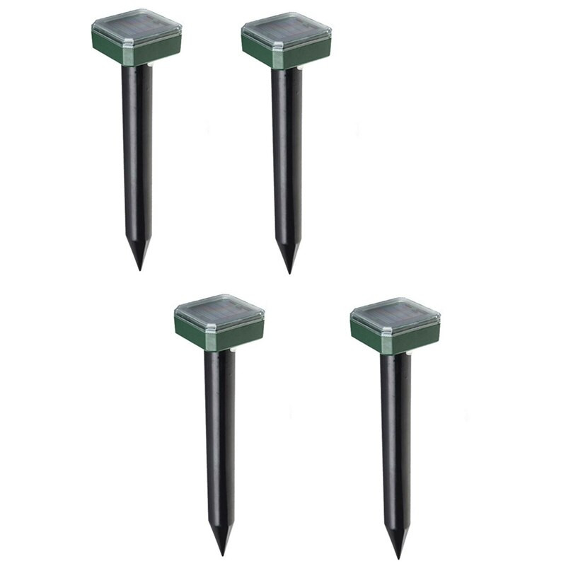 Respingător solar cu ultrasunete pentru dăunători Stake-Repelent pentru dăunători și șoareci în aer liber - Repelente pentru animale și rozătoare cu energie solară