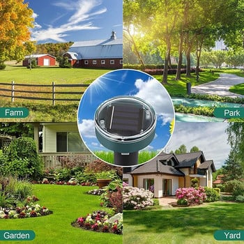 HOT-Outdoor Solar Ultrasonic Snake Repeller Mole Electronic Snake Repeller For Garden Yard Farm, κ.λπ.