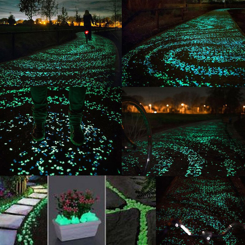 200db Ragyogó kavics Tájrendezés sziklák világítanak a sötétben kövek Kavicsok világító háztáji dekoráció Kerti kövek Haldíszek