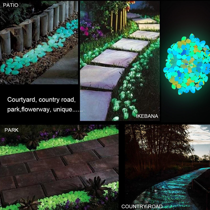 200 buc Pietrele strălucitoare Roci pentru amenajare a teritoriului Pietre strălucitoare Pietre de grădină în aer liber Pietriș Acvariu luminos Pietriș Pește strălucitor