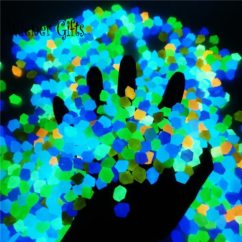 Lauko šviečiantys akmenys tamsoje sode šviečia akmenukai Akvariumo apdaila Akvariumo mišinio spalva