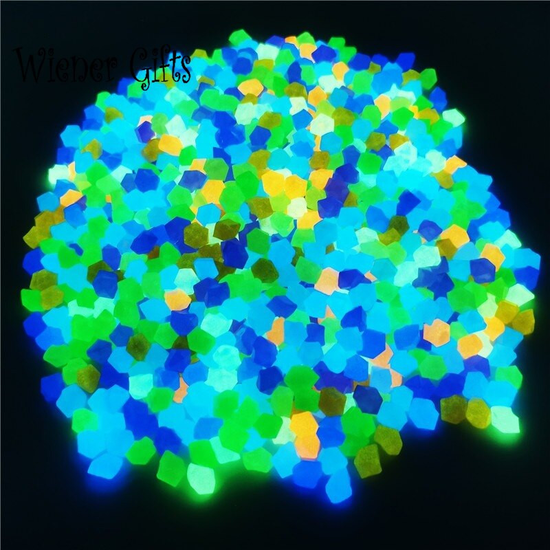 Lauko šviečiantys akmenys tamsoje sode šviečia akmenukai Akvariumo apdaila Akvariumo mišinio spalva