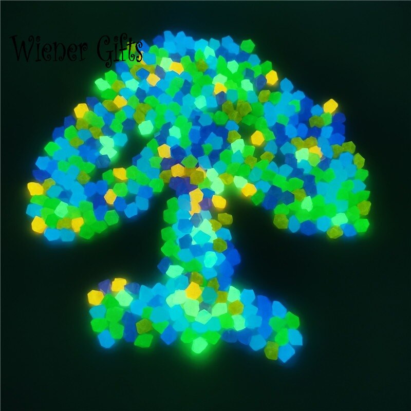 Lauko šviečiantys akmenys tamsoje sode šviečia akmenukai Akvariumo apdaila Akvariumo mišinio spalva