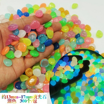 100 vnt./300 vnt. Šviečiantys akmenukai Šviečiantys akmenukai Šviečiantys namai Akmens sodo puošmena Šviečiantis tamsoje šviečiantis priedas dovanai