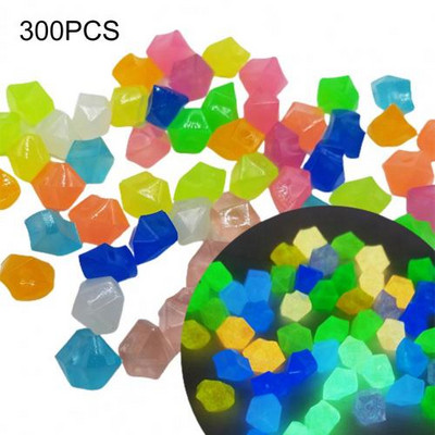 Papuošalai 300 vnt. Praktiškas vejos sodo kiemo dekoras Šviečiantys akmenys Namų apyvokos reikmenys Šviečiančios uolos, daugkartinio naudojimo namuose