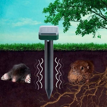 Solar Ultrasonic Pest Repeller Stake-Outdoor Pest and Mouse Repellent - Solar Powered Animal and Rodent Repellents