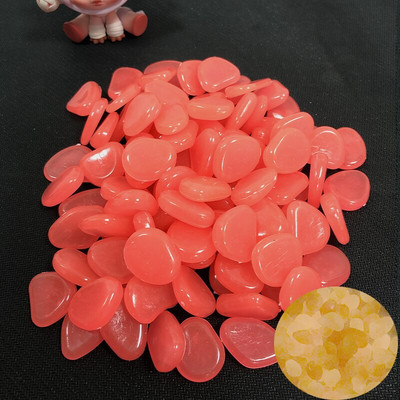 100 buc/pachet Decor pentru grădină Pietre luminoase care strălucesc în întuneric Pietricele decorative Decorarea rezervorului de pește în aer liber Pietriș pietriș acvariu