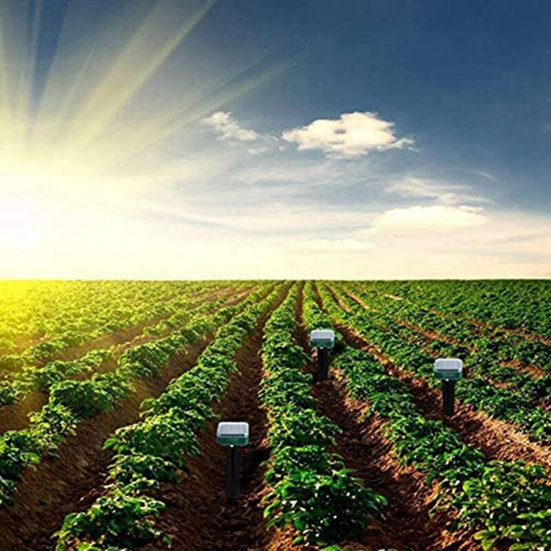 Nový-8 ks vonkajší solárny ultrazvukový vibračný odpudzovač hadov, elektronický odpudzovač hadov, záhrada, dvor, farma atď.