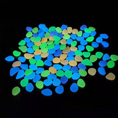 100 vnt./pak. Sodo dekoras Šviečiantys akmenys tamsoje šviečiantys dekoratyviniai akmenukai lauko akvatoriumi apdaila akmenukų uolų akvariumas