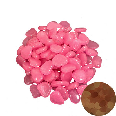 100 vnt./pak. Sodo dekoras Šviečiantys akmenys tamsoje šviečiantys dekoratyviniai akmenukai lauko akvatoriumi apdaila akmenukų uolų akvariumas