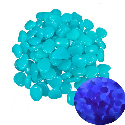 100 vnt./pak. Sodo dekoras Šviečiantys akmenys tamsoje šviečiantys dekoratyviniai akmenukai lauko akvatoriumi apdaila akmenukų uolų akvariumas