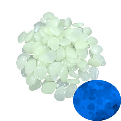 100 vnt./pak. Sodo dekoras Šviečiantys akmenys tamsoje šviečiantys dekoratyviniai akmenukai lauko akvatoriumi apdaila akmenukų uolų akvariumas