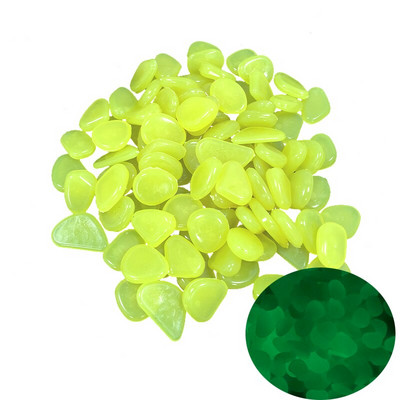 100 vnt./pak. Sodo dekoras Šviečiantys akmenys tamsoje šviečiantys dekoratyviniai akmenukai lauko akvatoriumi apdaila akmenukų uolų akvariumas