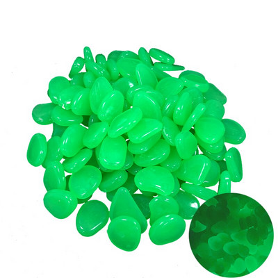 100 vnt./pak. Sodo dekoras Šviečiantys akmenys tamsoje šviečiantys dekoratyviniai akmenukai lauko akvatoriumi apdaila akmenukų uolų akvariumas