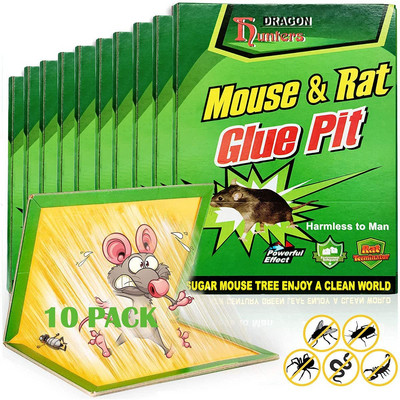 5/10 бр. Mouse Board Sticky Mice Glue Trap Високоефективен гризач Плъхове Bugs Catcher Pest Control Reject Нетоксичен Екологичен