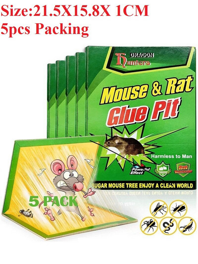5/10 tk Hiirelaud Kleepuvad Hiirte Liimipüünis Tõhusad närilised Rottide Vigade Püüdja Kahjuritõrje Tagasilükkamine Mittetoksiline Keskkonnasõbralik