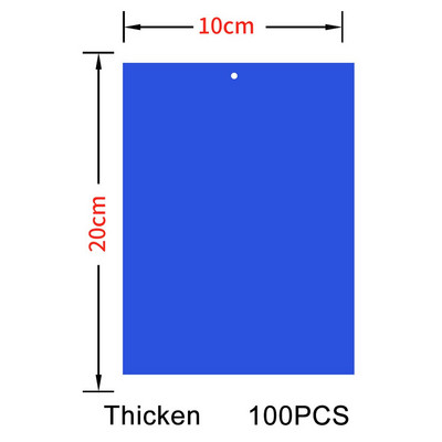 50/100 бр. Силни капани за мухи Буболечки Лепкава дъска Улавяне на листни въшки Насекоми Убиец на вредители Бяла муха Thrip Leafminer Лепилен стикер