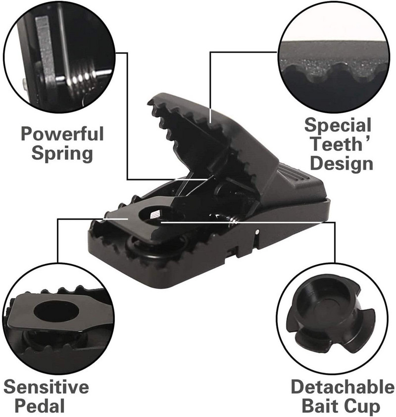 2/6 vnt. Daugkartinio naudojimo plastikiniai pelių gaudyklė žiurkėms pelėms gaudyti žiurkėms gaudytuvai, pelės kenkėjų žudikai, pelės spąstai Graužikų gaudyklė namams