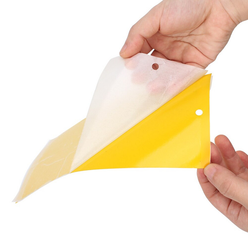 Kollane Kahepoolne 30/50 tk Putukate liimiga kleepuv tahvlilõks kasvuhoonele Koduaed Lendav putukate püüdmise tõrjekleebis