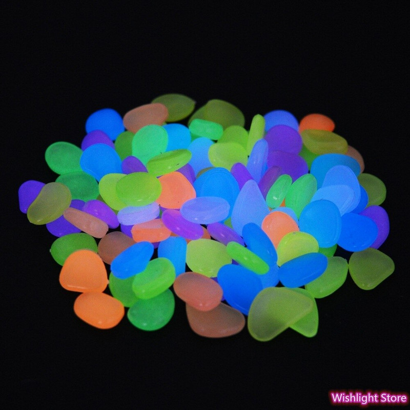 50 vnt švyti tamsoje sode akmenukai šviečiantys akmenys uolos takams sodo takas terasa veja sodo kiemo dekoras Šviečiantys akmenys