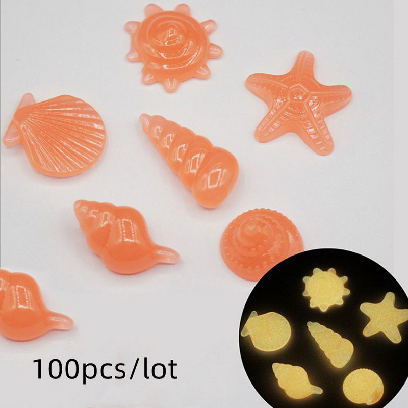 Dlažobné kocky dekorácia v tvare lastúry v tvare hviezdice akvárium s akváriom farebné v tmavej záhrade svietiaci kameň žiara