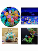 Akvárium svietiace v tme záhrada Rybia mušľa hviezdica lastúra kamienky tvarované svietiace kamenné dlažobné kocky dekorácia akvárium