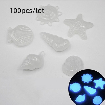 Akvárium svietiace v tme záhrada Rybia mušľa hviezdica lastúra kamienky tvarované svietiace kamenné dlažobné kocky dekorácia akvárium