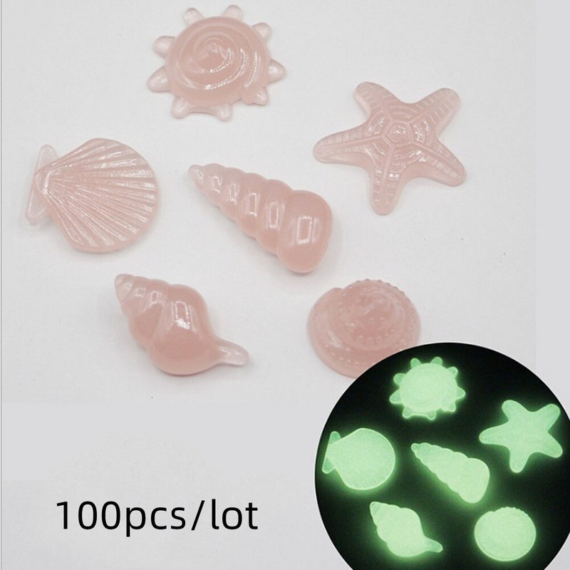 Rezervor conca grădină piatră luminoasă în întuneric pietruită decorare strălucire rezervor de pește Pietricele stele de mare Cochilie decorativă