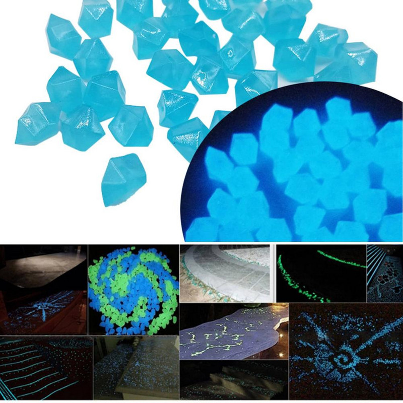 300 vnt sodo šviečiantis akmuo žvirgždas švyti tamsoje sode švyti akmenys uolos takams sodo takas terasos vejos dekoras