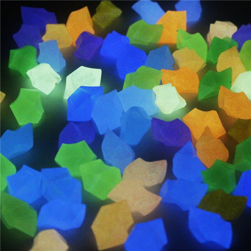 300 vnt 14 mm šviečiantys akmenys, šviečiantys tamsoje akmenukais, namų sodo dekoravimas lauko kiemo vejos tako dekoras takai švytintys akmenukai