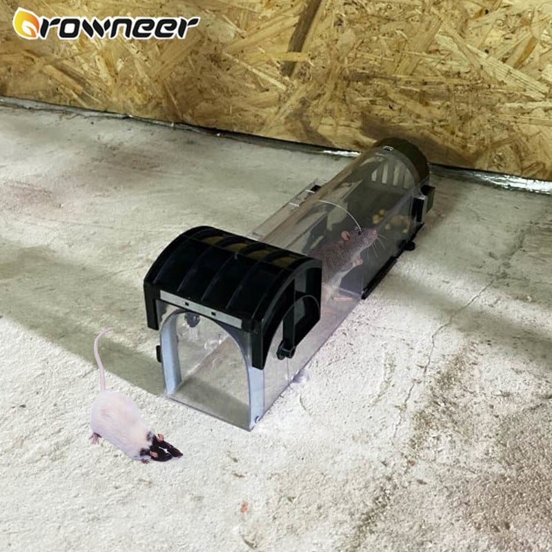 Inteligentná samosvorná pasca na myši, bezpečná, pevná, priehľadná, domáca lapač myší, plastová, opakovane použiteľná, humánna, vnútorná, vonkajšia, pasca na potkany