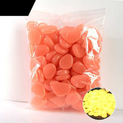 100/200/300vnt Lauko kiemas Šviečiantys akmenys Natūralūs kristalai Uolos Sodo akmenukai Tamsoje švyti Akvariumo apdaila Nauja