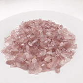 200g prírodný štrk krištáľ ružového kremeňa Jardim Jardin bytová dekorácia nepravidelne akvárium liečivá energia