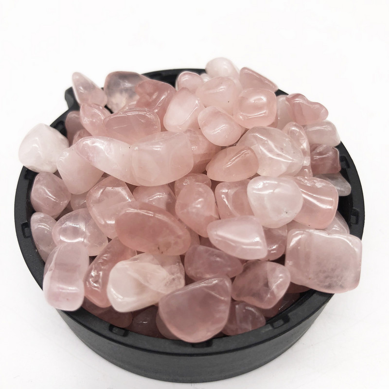 200g prírodný štrk krištáľ ružového kremeňa Jardim Jardin bytová dekorácia nepravidelne akvárium liečivá energia