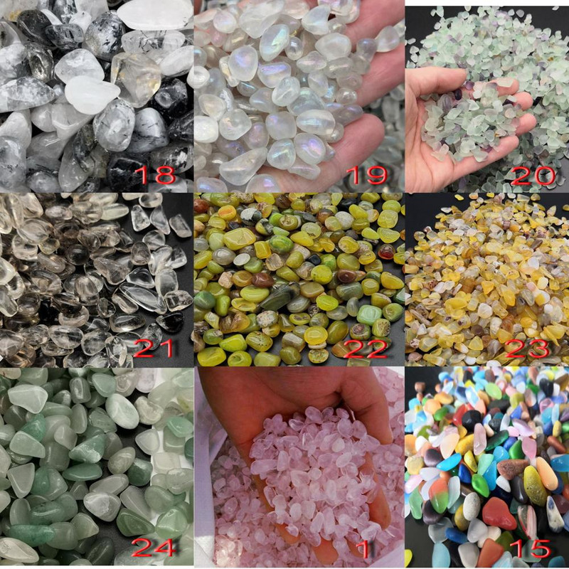 500g chipsuri colorate prăbușite cu cristal de cuarț zdrobit Piatră lustruită Macadam Pietriș pietre prețioase DIY Acvariu de pește pentru acvariu Decor