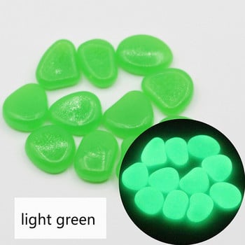 100 τμχ Glow In The Dark Pebbles Διακόσμηση Κήπου Φωτεινή Πέτρα Κήπος Δεξαμενή ψαριών Ενυδρείο γκαζόν Αυλή Τοπίο Φωτεινή Πέτρα