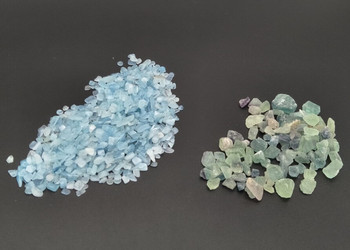 400g 2 Χρώματα Διακοσμητικό Φυσικό Χαλίκι Δείγμα Χαλαζίας Διακόσμηση σπιτιού για Ενυδρείο Θεραπευτική Ενέργεια Stone Rock Mineral