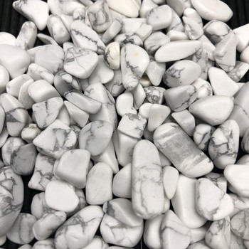 200g Φυσικό Χαλίκι Crystal White Howlite Διακόσμηση σπιτιού Ακανόνιστο Ενυδρείο Θεραπευτικό Ενεργειακό Βράχο Ορυκτό
