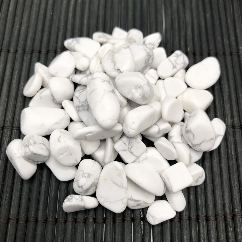 200g prírodný štrk krištáľovo biely howlit bytová dekorácia nepravidelne akvárium liečivá energetická hornina minerál