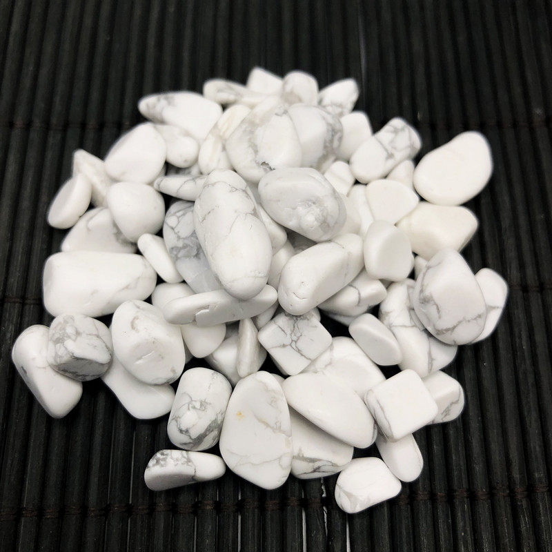 200g prírodný štrk krištáľovo biely howlit bytová dekorácia nepravidelne akvárium liečivá energetická hornina minerál