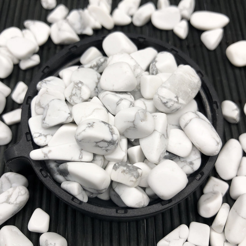 200g prírodný štrk krištáľovo biely howlit bytová dekorácia nepravidelne akvárium liečivá energetická hornina minerál