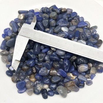 200G Φυσικό Καρνελιογενές Μπλε Αχάτη Χαλίκι Κρυστάλλινο Jardin Διακόσμηση σπιτιού Lrregularly Ενυδρείο Healing Energy Χονδρική