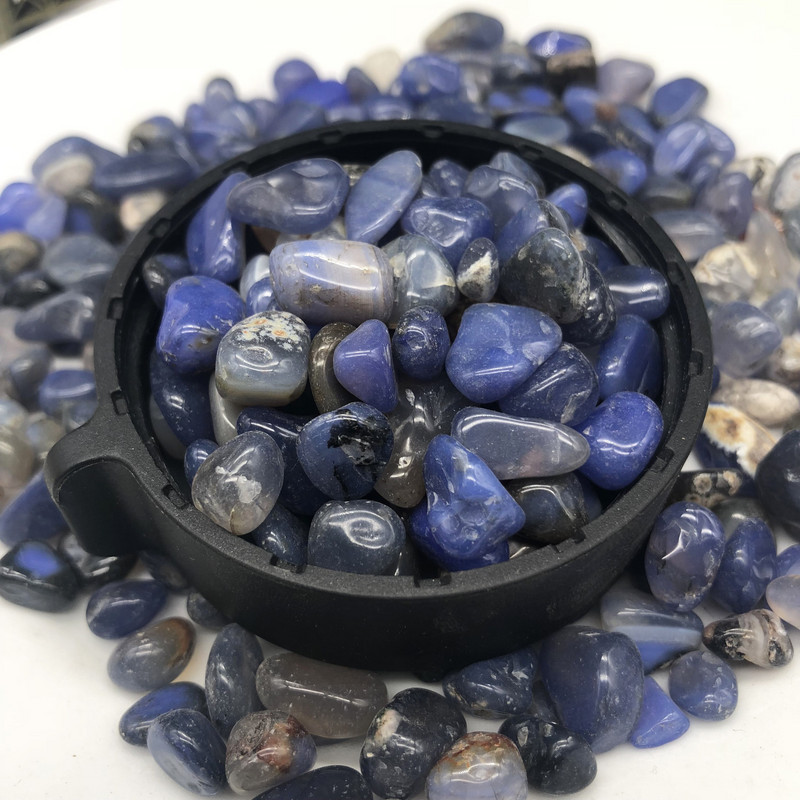 200G prírodný karneol modrý achát štrk krištáľ záhradný bytový dekor nepravidelný akvárium liečivá energia veľkoobchod